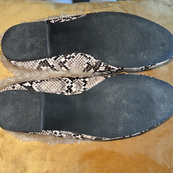 a new day faux fur lined mules shoes snakeskin - Picture 3 of 4